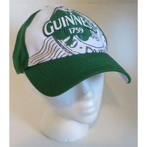 Guinness Extra Stout Beer Green and White Basball Cap Hat Snapback